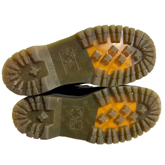 Dr. Martens Women's Size 9 Devon Flower Brown Leather Platform Boots - Picture 12 of 15